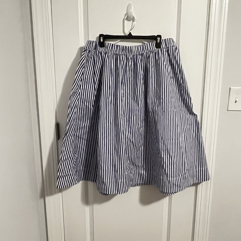 St John's Bay Maxi Skirt Size‎ Petite XXL blue And white striped NWT